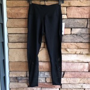 Yogalicious black ankle tight sheer leggings NWT Small
